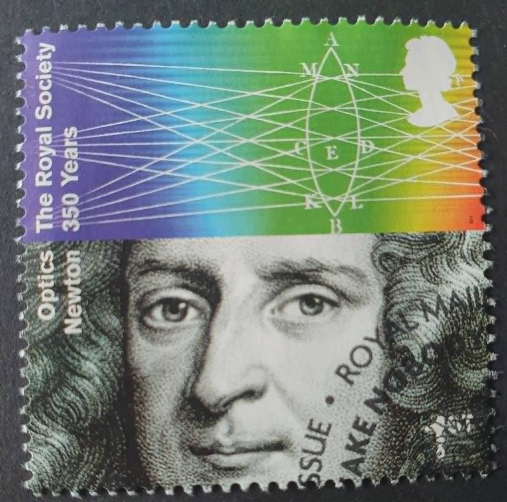 212-26 Engeland (24) / Optics - Newton, Verzenden, Gestempeld