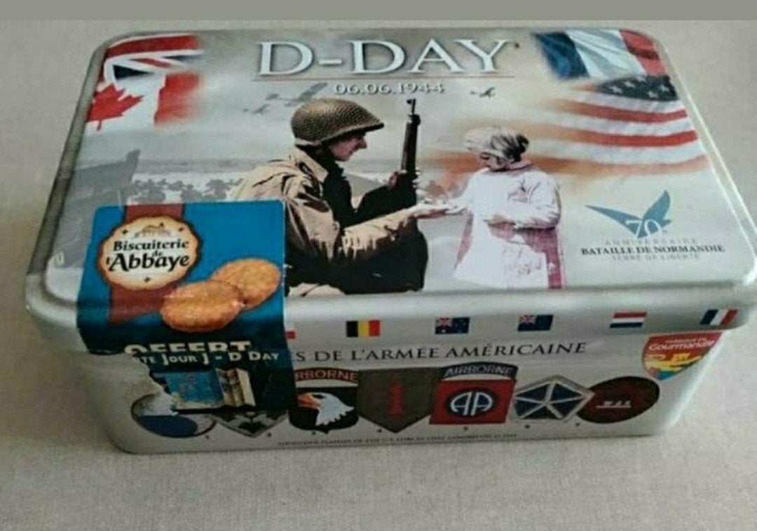 BLIK,Normandië,D-DAY,1944,FRANKRIJK,strand,oorlog,Frans, Verzamelen, Blikken, Ophalen of Verzenden, Nieuw, Overige