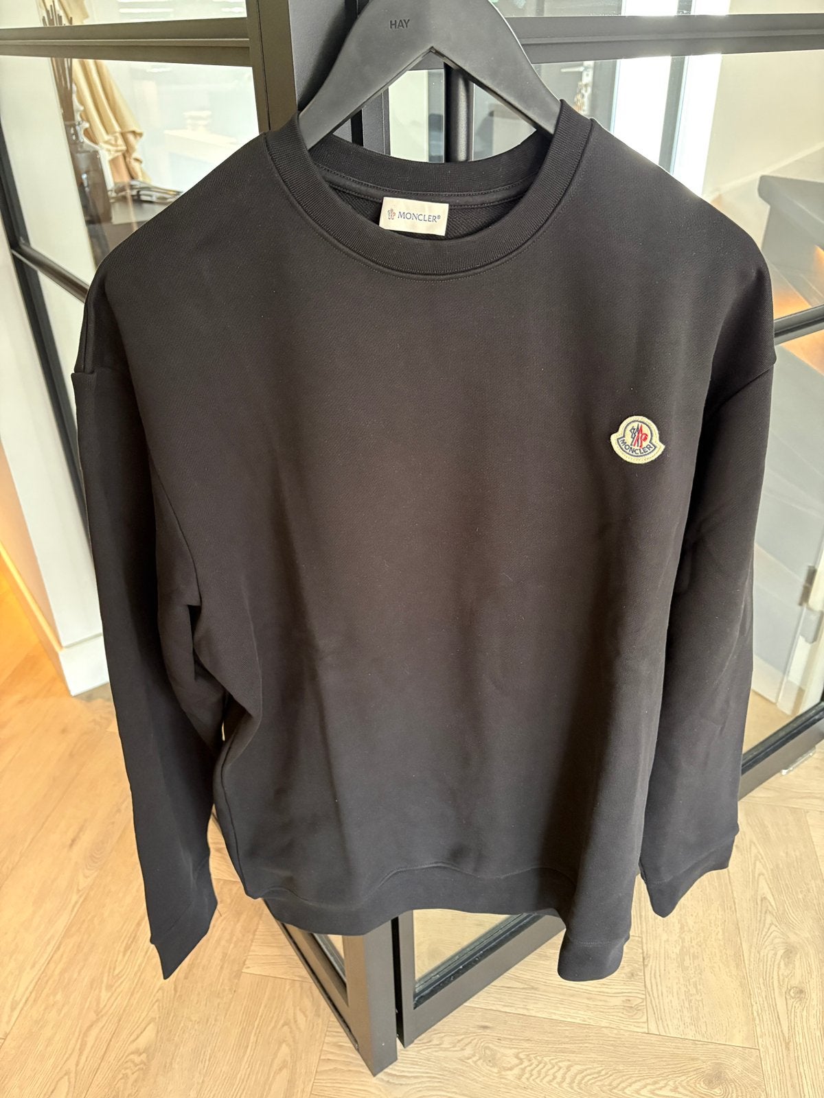 Moncler logo sweater, Kleding | Heren, Verzenden, Nieuw, Maat 56/58 (XL), Zwart