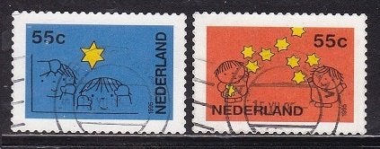 944 - Nederland nvph 1662/1663 gestempeld , decemberzegels, Postzegels en Munten, Postzegels | Nederland, Verzenden, Na 1940, Gestempeld