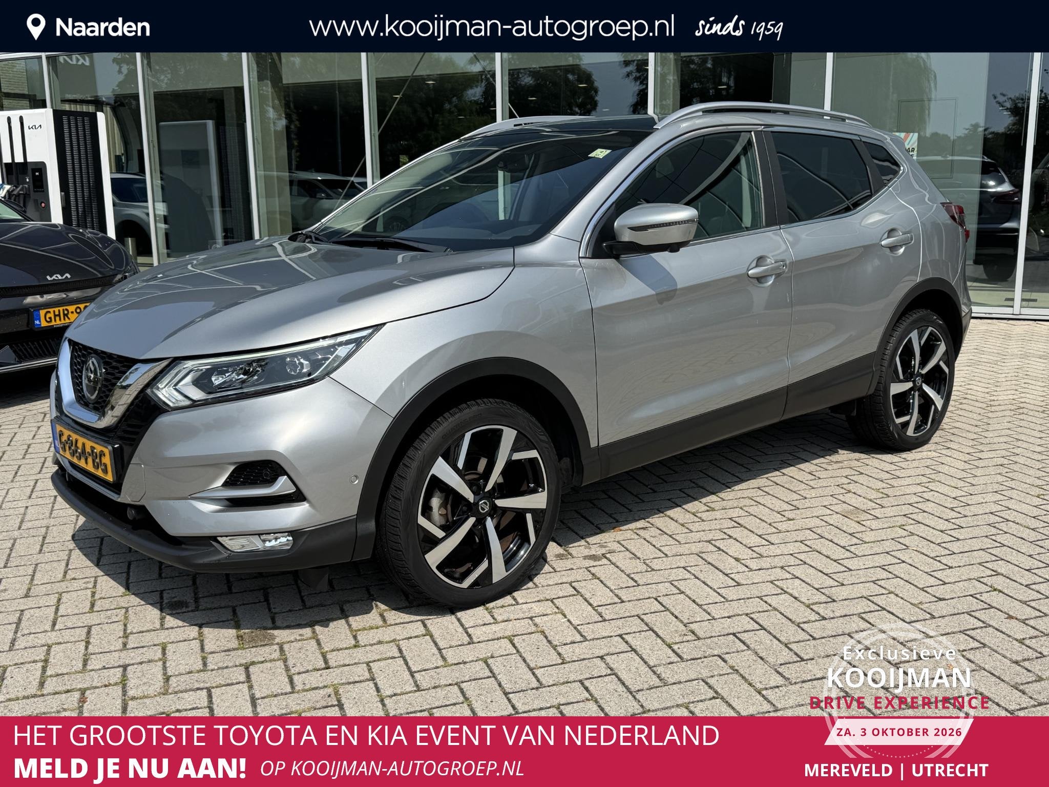 Nissan Qashqai 1.2 Tekna Nav|Camera|Lmv|Stoelverwarming|pano, Auto's, Gebruikt, Euro 6, 4 cilinders, Origineel Nederlands