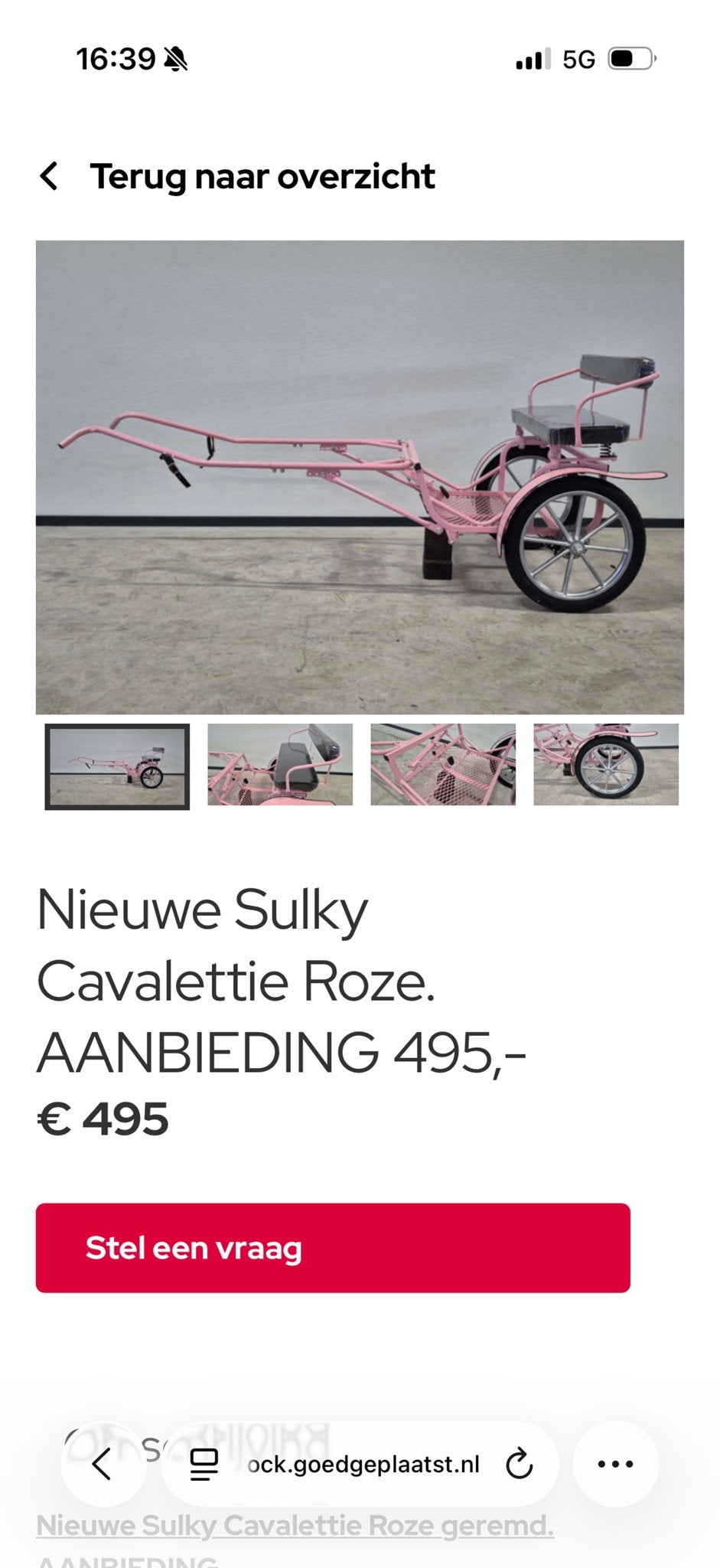 Gezocht: sulky cavalettie, Ophalen of Verzenden