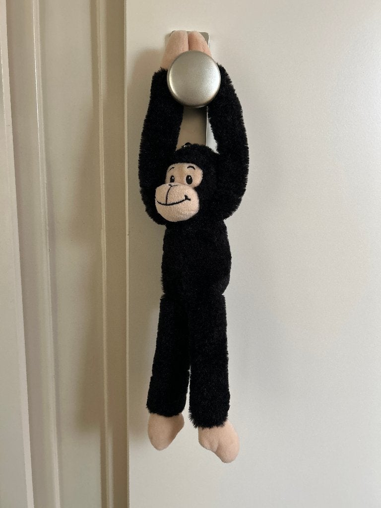 Hang aapje knuffel 40 cm, Overige typen, Zwart, Ophalen of Verzenden, Zo goed als nieuw