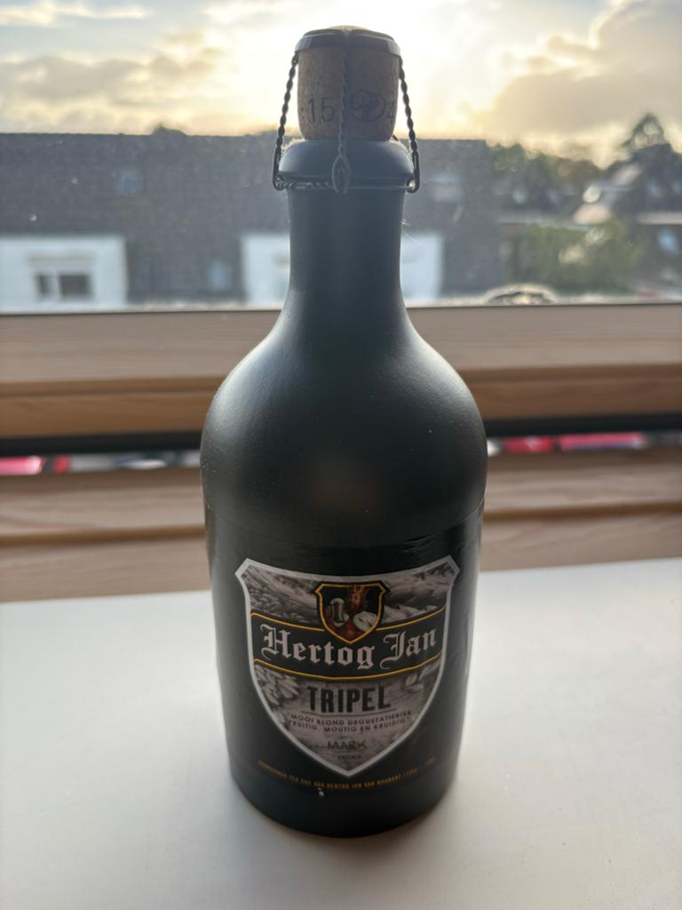 Hertog Jan Tripel Bierfles 50cl, Verzamelen, Biermerken, Ophalen of Verzenden, Zo goed als nieuw, Flesje(s), Hertog Jan