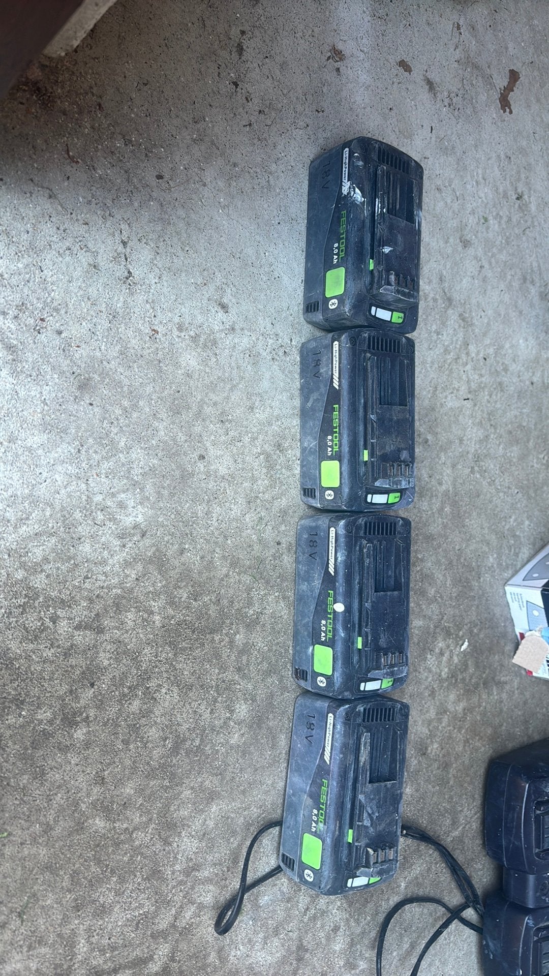 4x 8.0 ah accu Festool, Ophalen, Zo goed als nieuw, Boor- en Schroefmachine