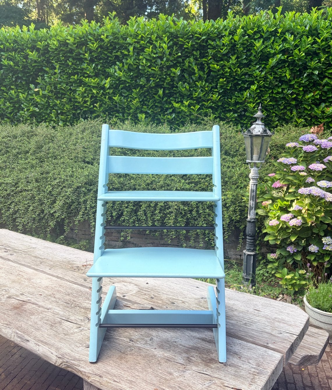 Stokke Tripp Trapp kinderstoel - Blauw, Ophalen, Gebruikt, Meegroeistoel, Aanschuifbaar