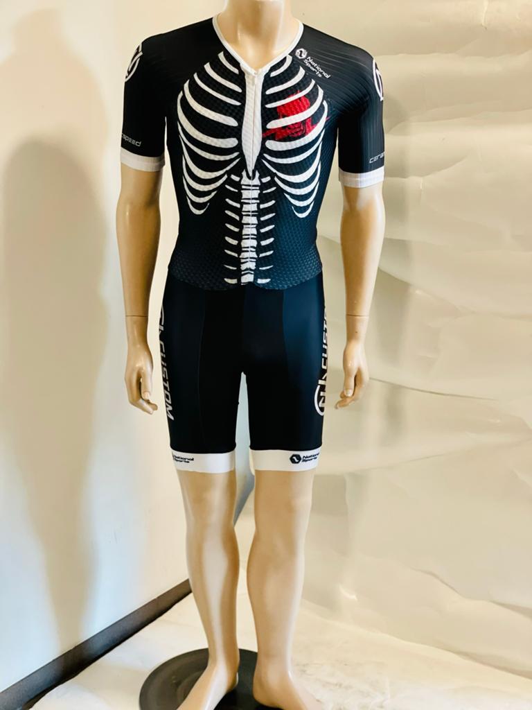 Skeelerkleding skeelerpak snelpak speedsuit maat XL lycra, Ophalen of Verzenden, Nieuw