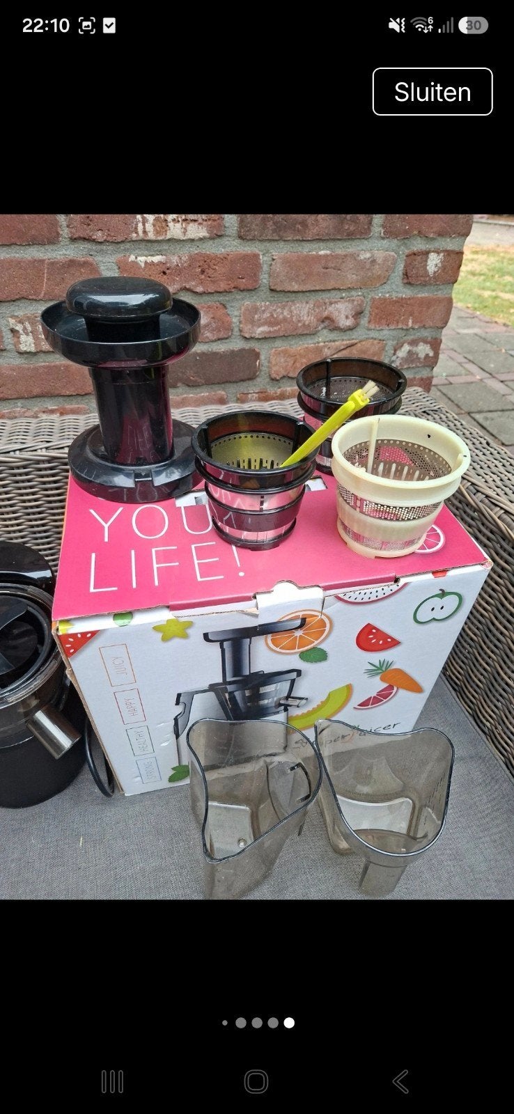 Super Juicer Slowjuicer - Zo goed als nieuw, Ophalen of Verzenden, Gebruikt, Elektrisch, Slowjuicer
