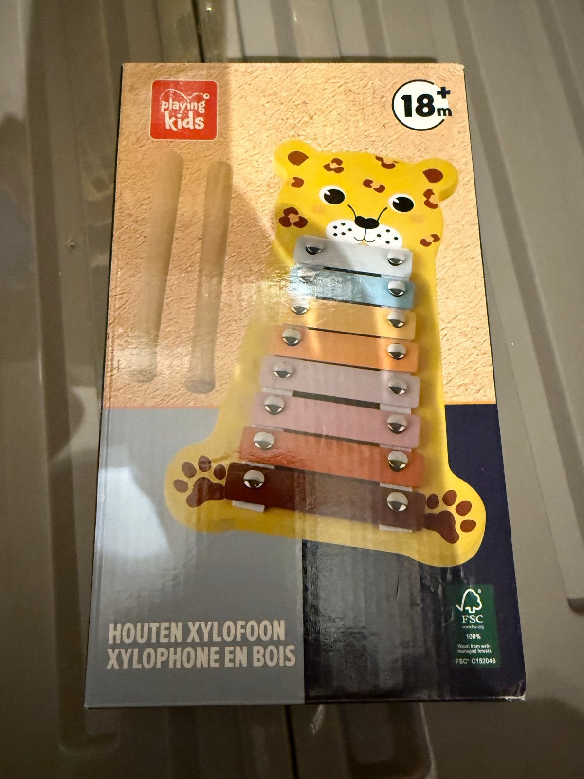 Houten Xylofoon 'Playing Kids' - Luipaard Design, Ophalen of Verzenden, Nieuw, Overige typen