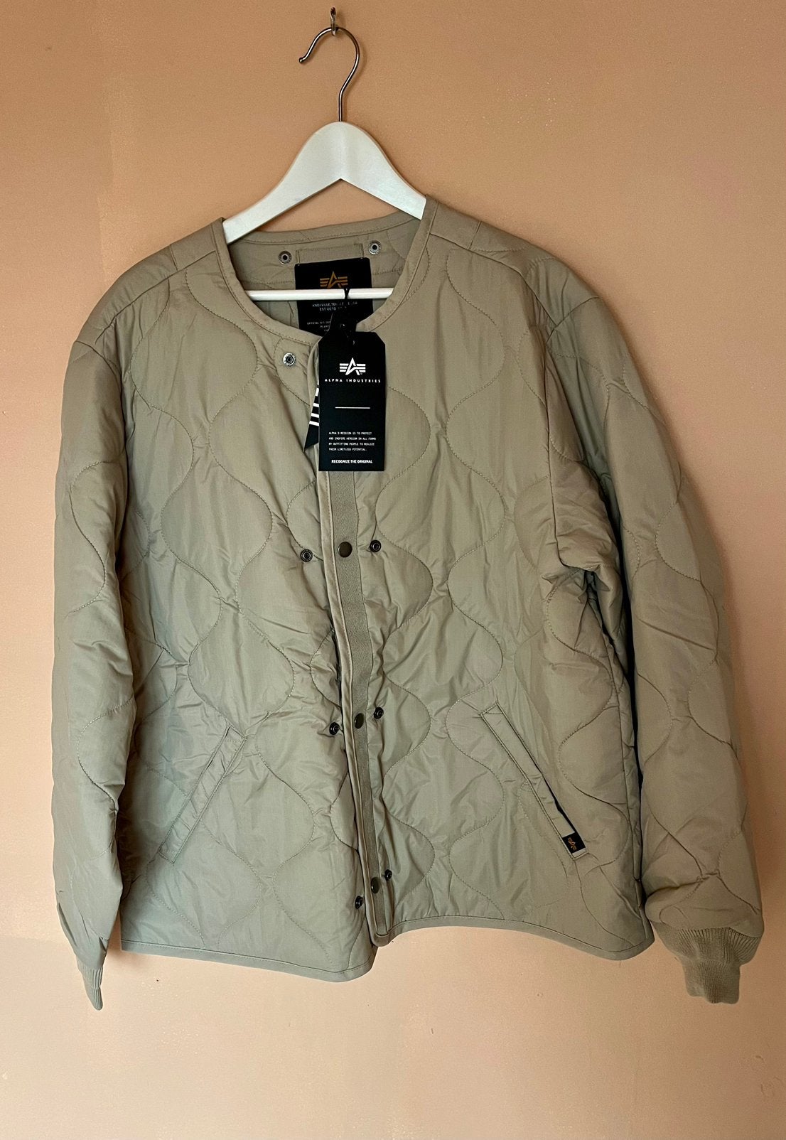 Alpha industries studio liner beige XL bomber winter  army, Verzenden, Nieuw, Maat 56/58 (XL), Beige