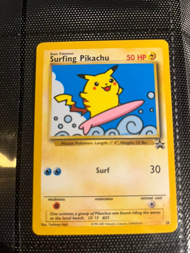 Pokémon surfing pikachu promo, Ophalen of Verzenden, Zo goed als nieuw