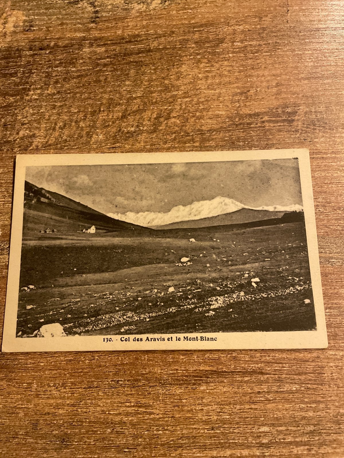Oude Ansichtkaart: Col des Aravis en Mont-Blanc, Ophalen of Verzenden, Gelopen, Frankrijk