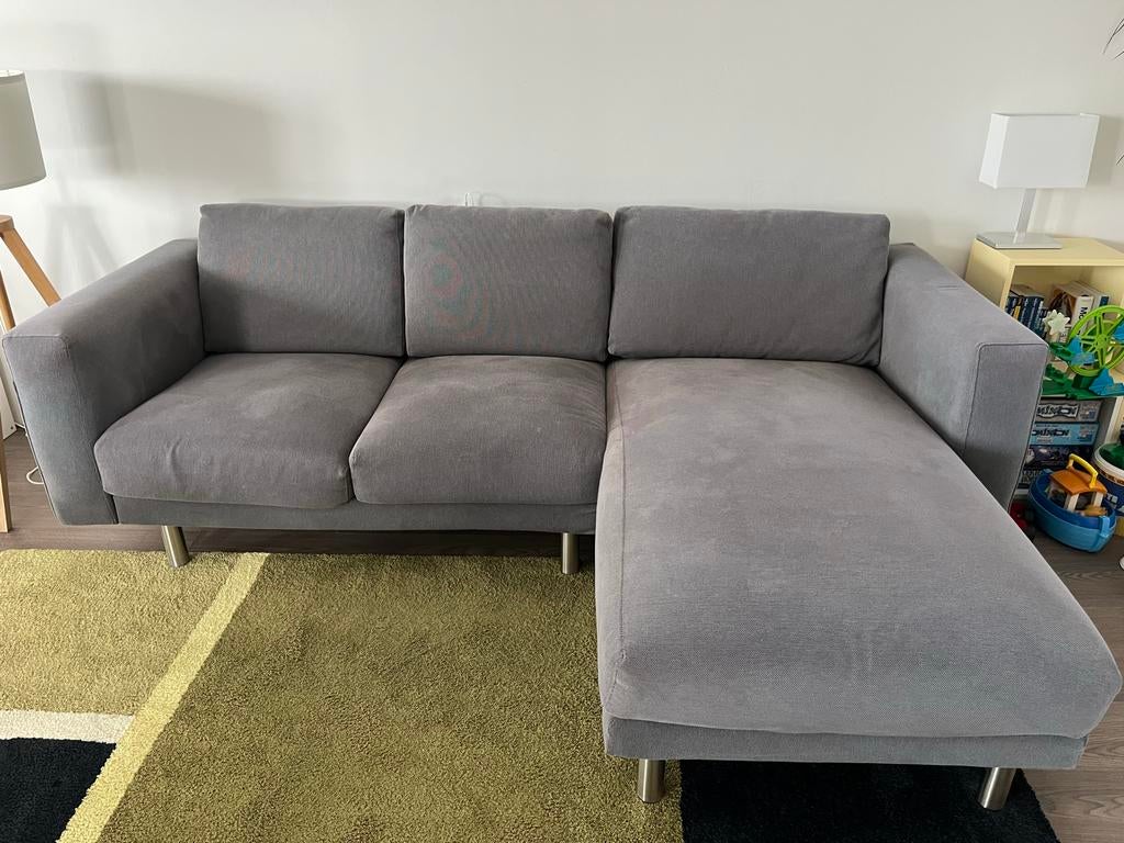 IKEA Norsborg bank met chaise longue, Ophalen, Gebruikt, 100 tot 125 cm, Driepersoons