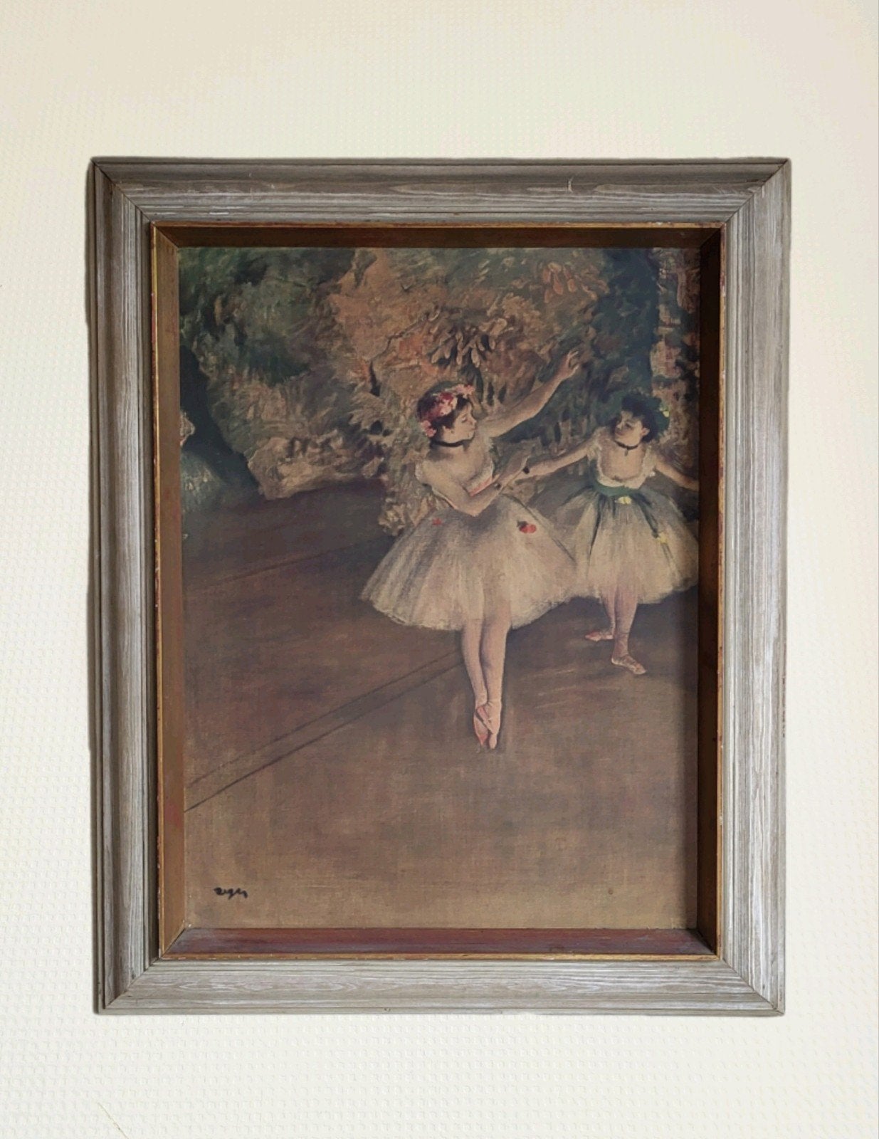 Prachtig vintage ballet kunstwerk met ballerina's!, Gedateerd, Portret of Personen, Ophalen of Verzenden, Klassiek