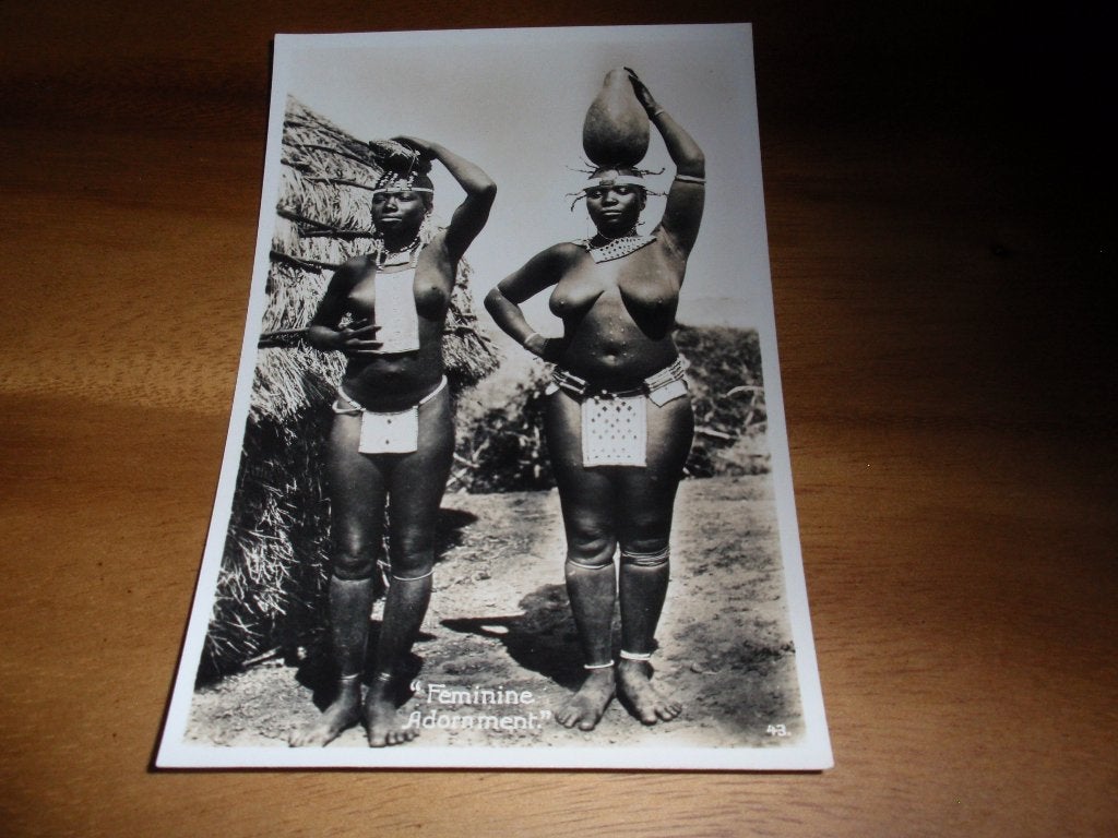 Afrika Vrouw Feminin Adornment Etnografie Naakt Traditioneel, Verzamelen, Ansichtkaarten | Themakaarten, Ophalen of Verzenden