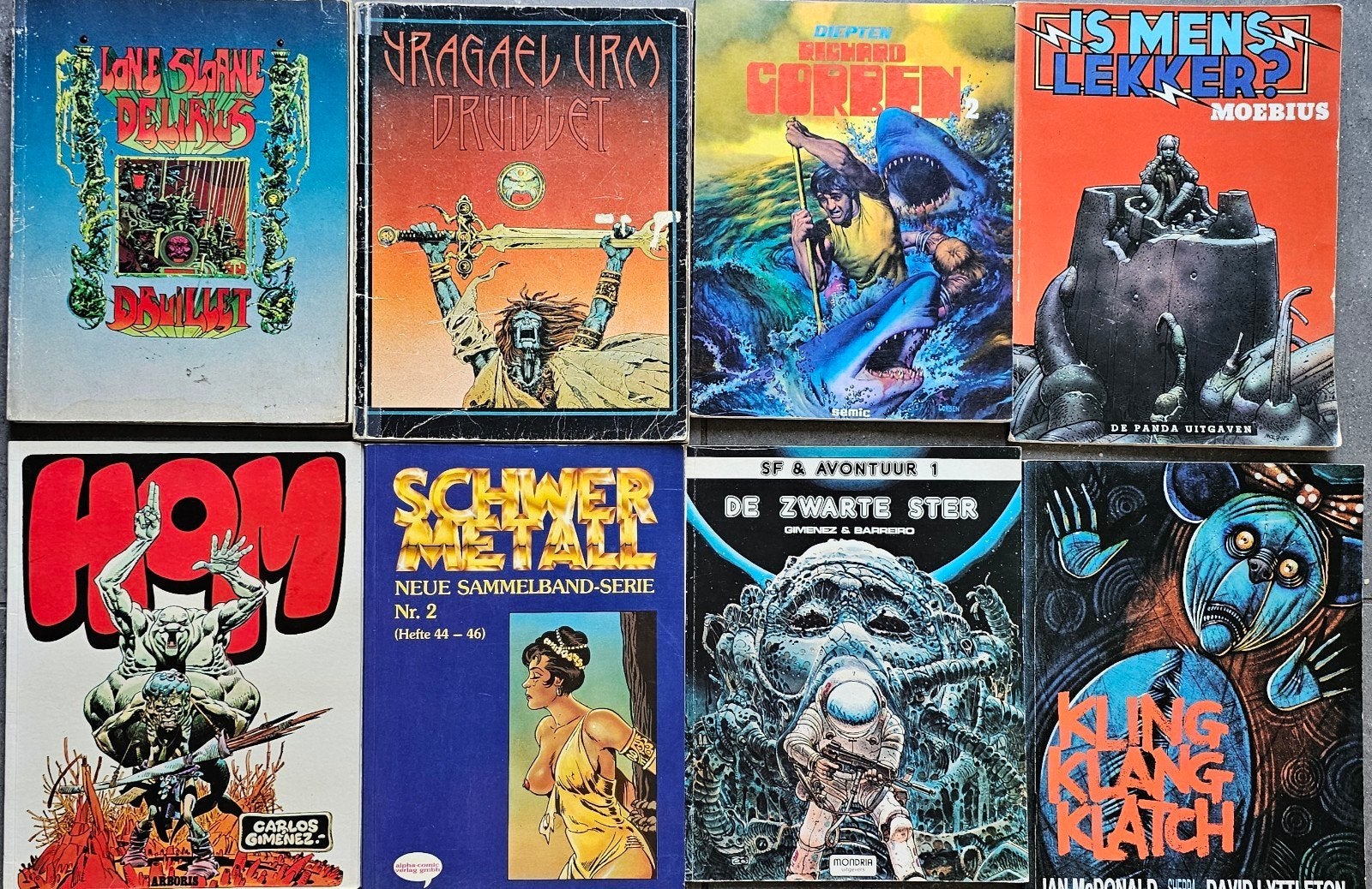 Diverse SF & Fantasy Comics - Moebius, Corben, Druitlet, Boeken, Ophalen of Verzenden