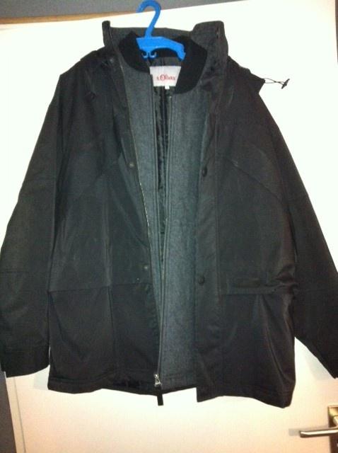 Jas , merk s.Oliver , zwaar model , met losse binnen j, Ophalen of Verzenden, Zo goed als nieuw, Maat 56/58 (XL), Zwart