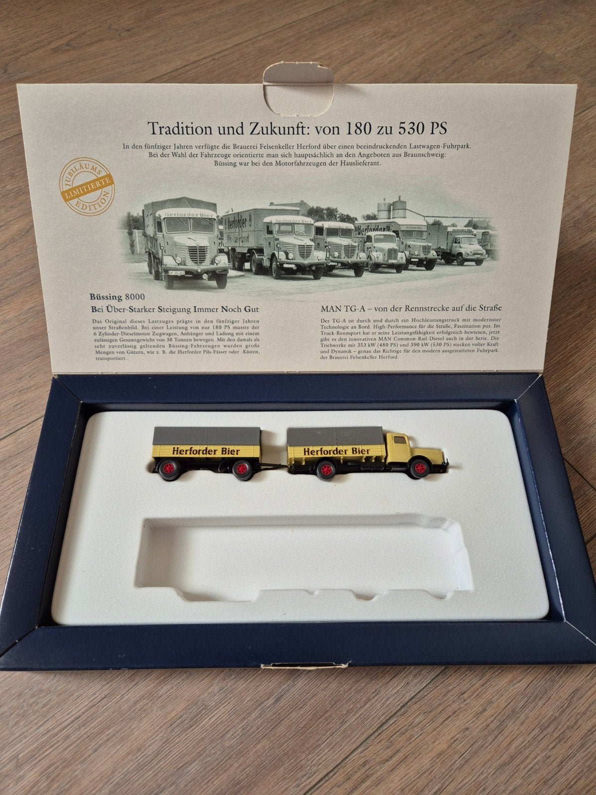 Wiking Herforder bier BÜSSING 8000 vrachtwagen 1:87, Hobby en Vrije tijd, Ophalen of Verzenden, Nieuw, Bus of Vrachtwagen, Wiking