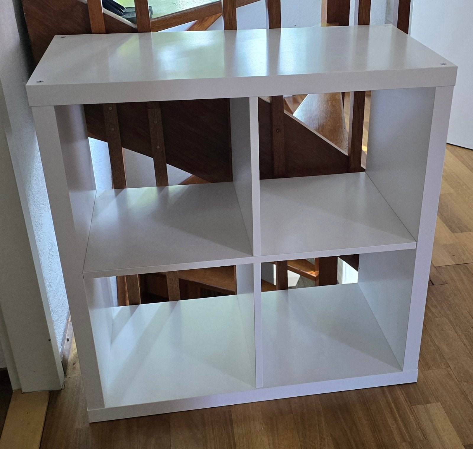 Witte Kallax kast met 4 vakken - IKEA, Ophalen, Modern, Functioneel, 50 tot 100 cm, Zo goed als nieuw