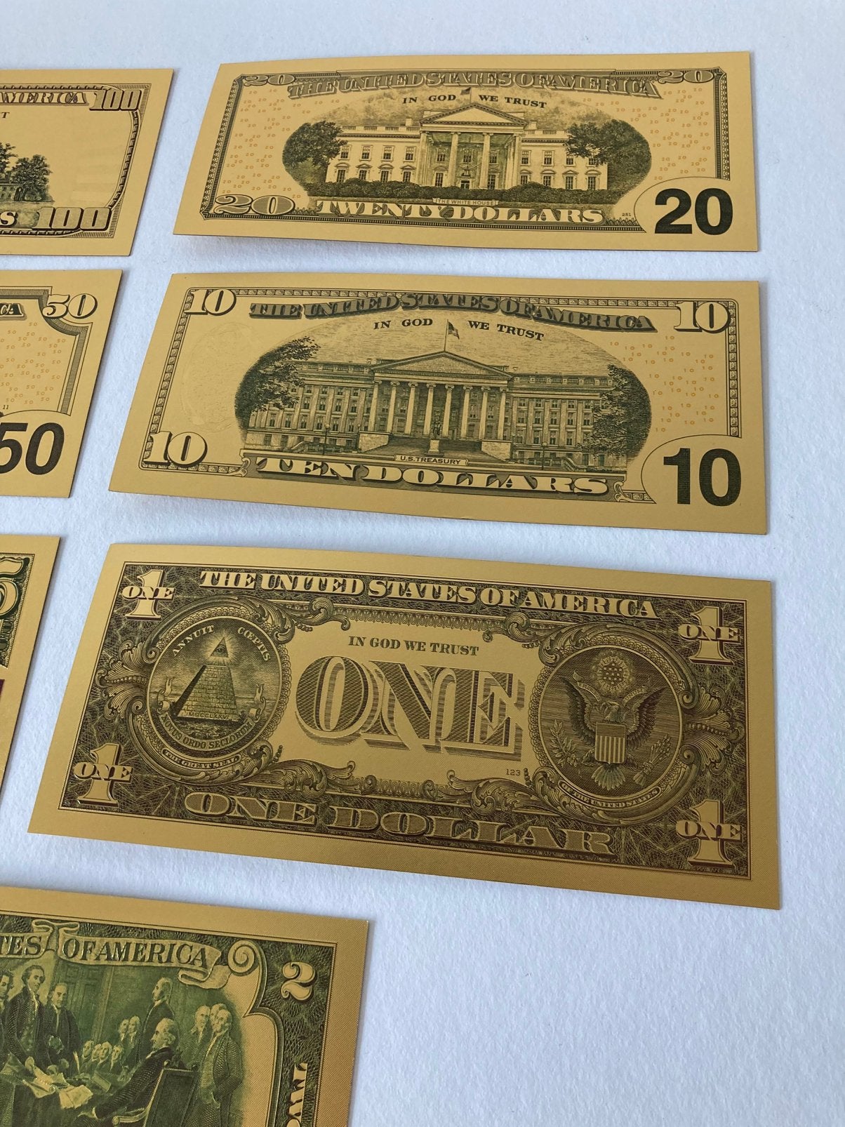 Dollar geld Set, Ophalen of Verzenden, Zo goed als nieuw, Goud, Kunststof