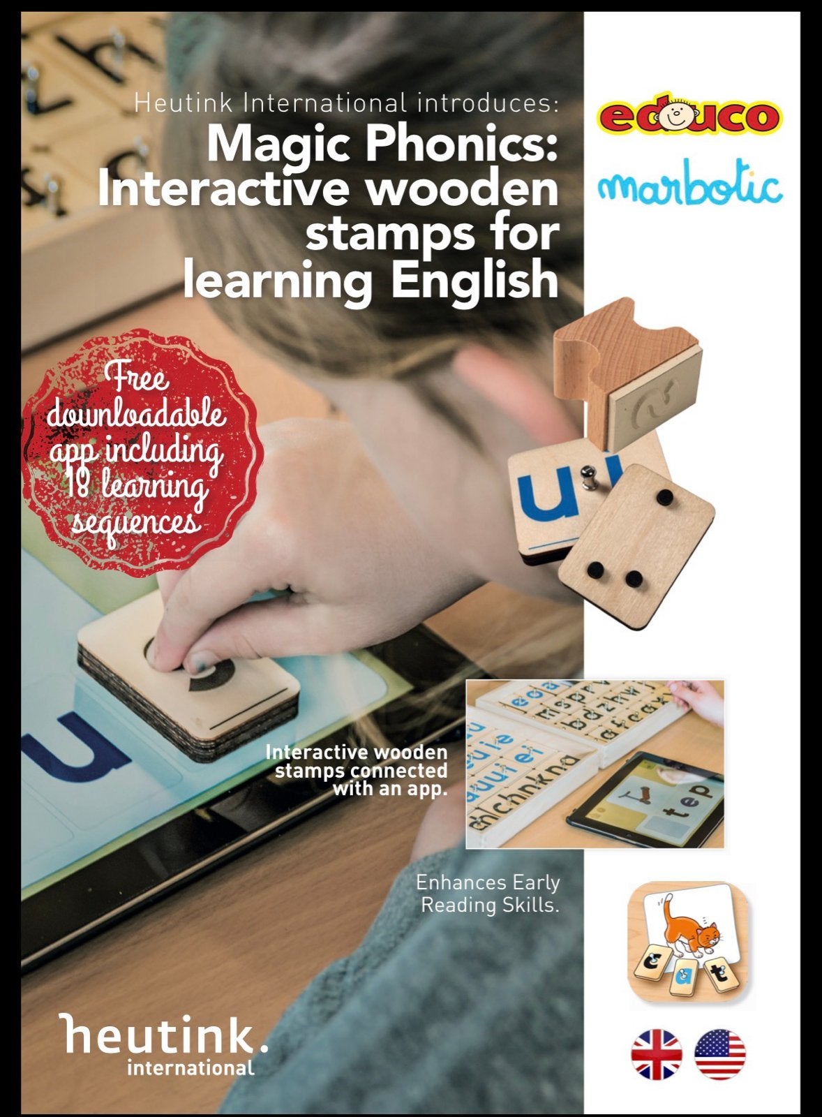 Magic Phonics: Interactieve houten stempels voor Engels lere, Kinderen en Baby's, Speelgoed | Educatief en Creatief, Ophalen of Verzenden