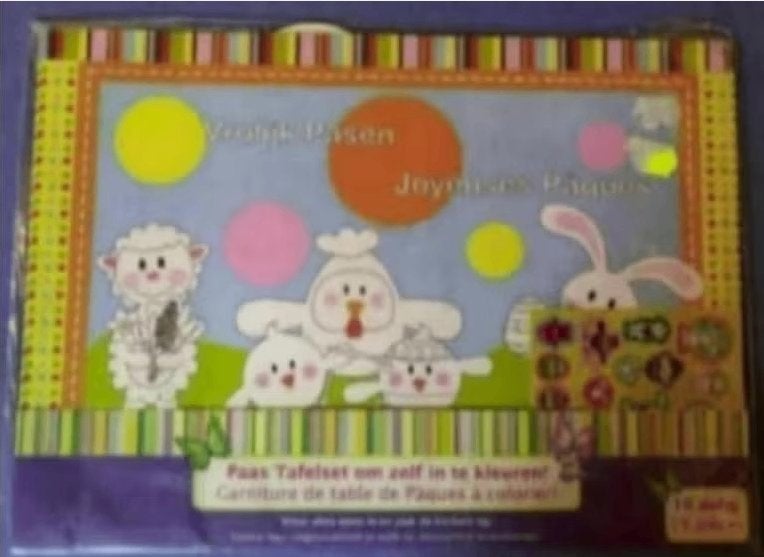 Paas tafelset om zelf te kleuren; placemats ed, kuiken Pasen, Diversen, Pasen, Ophalen of Verzenden, Nieuw