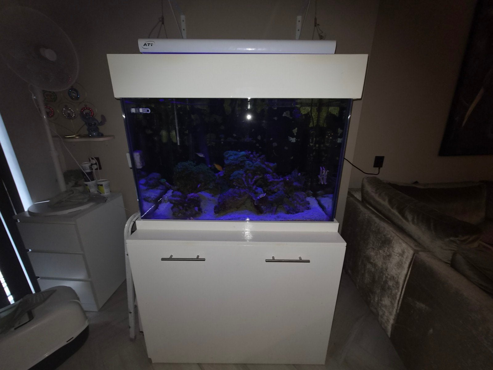 Leeg compleet zeeaquarium, Dieren en Toebehoren, Vissen | Aquaria en Toebehoren, Ophalen, Leeg aquarium