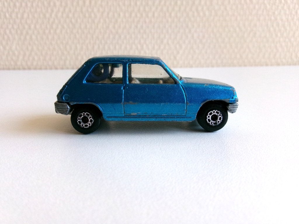 Renault 5TL blauw 1:54 Matchbox (geen ovp), Ophalen of Verzenden, Gebruikt, Auto