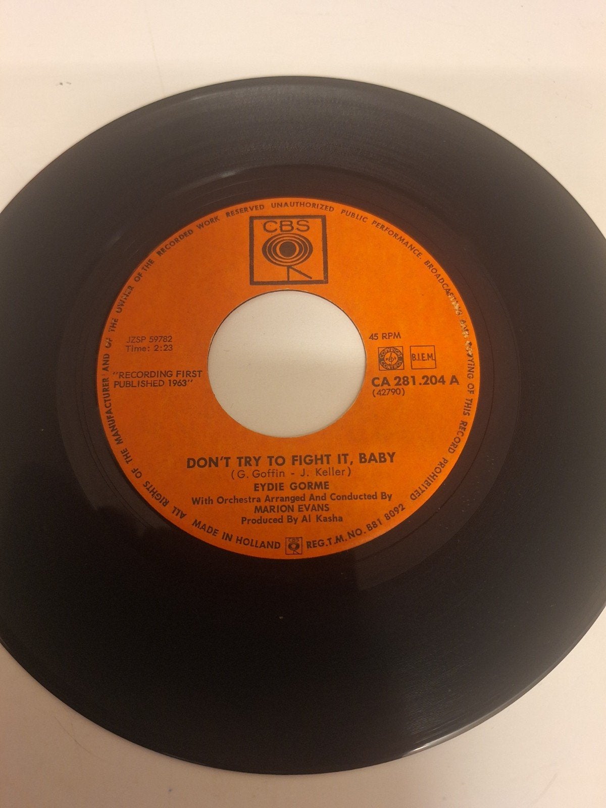Eydie Gorme - Don't try to fight it, Baby, 1963., Verzenden, 7 inch, Rock-'n-roll