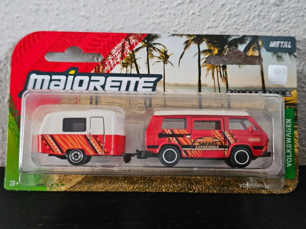 Majorette Volkswagen T3 with caravan trailer, Verzenden, Nieuw, Auto
