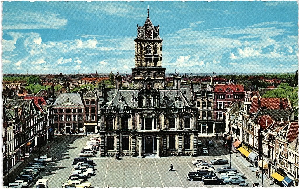 806369 Delft Stadhuis ZH Niet Gelopen, Ophalen of Verzenden, 1960 tot 1980, Ongelopen, Zuid-Holland