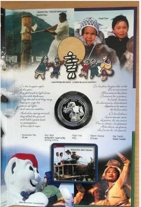 Canada - Silver 50 cents 2001 - Quebec Winter Carnaval, Verzenden, Noord-Amerika, Setje, Zilver
