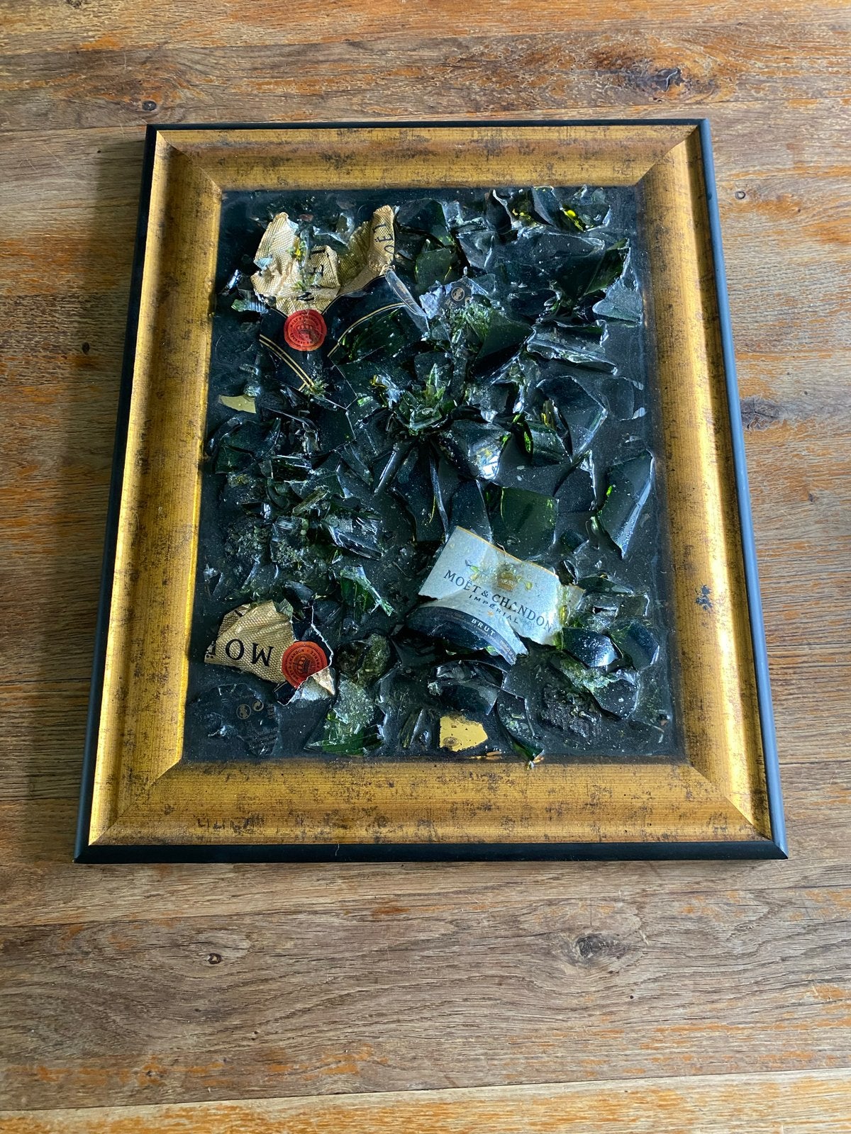 Handgemaakt epoxy kunstwerk Moët & Chandon, Ophalen of Verzenden
