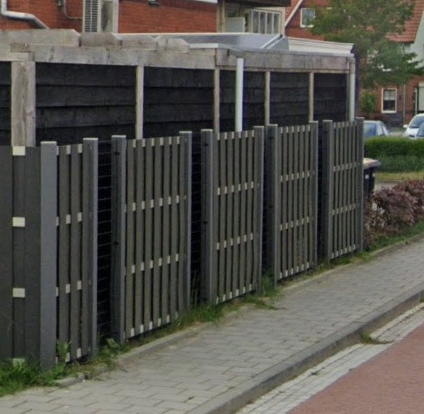 Composiet schutting  12 meter, Tuin en Terras, Ophalen, Kunststof, 6 meter of meer, 1 tot 2 meter