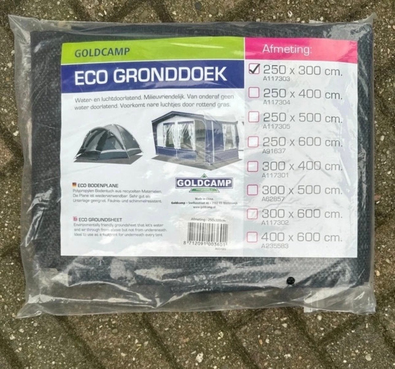 Goldcamp Eco Gronddoek 250x300 cm - Nieuw, Ophalen, Nieuw