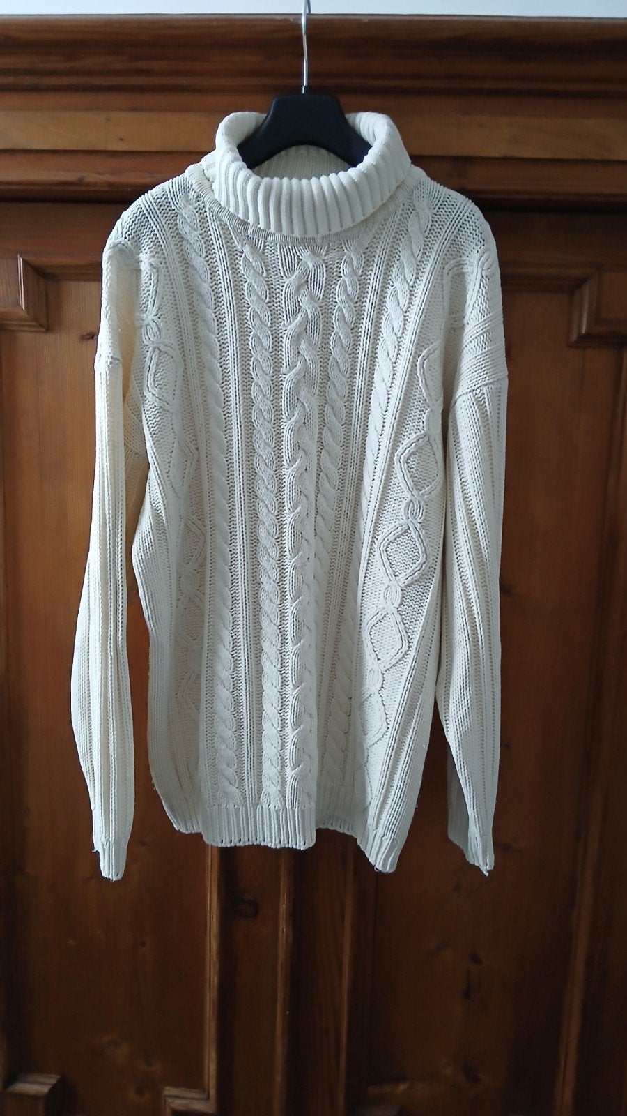 Kabeltrui, ecru, L, Maat 52/54 (L), Overige kleuren, Ophalen of Verzenden, Gedragen