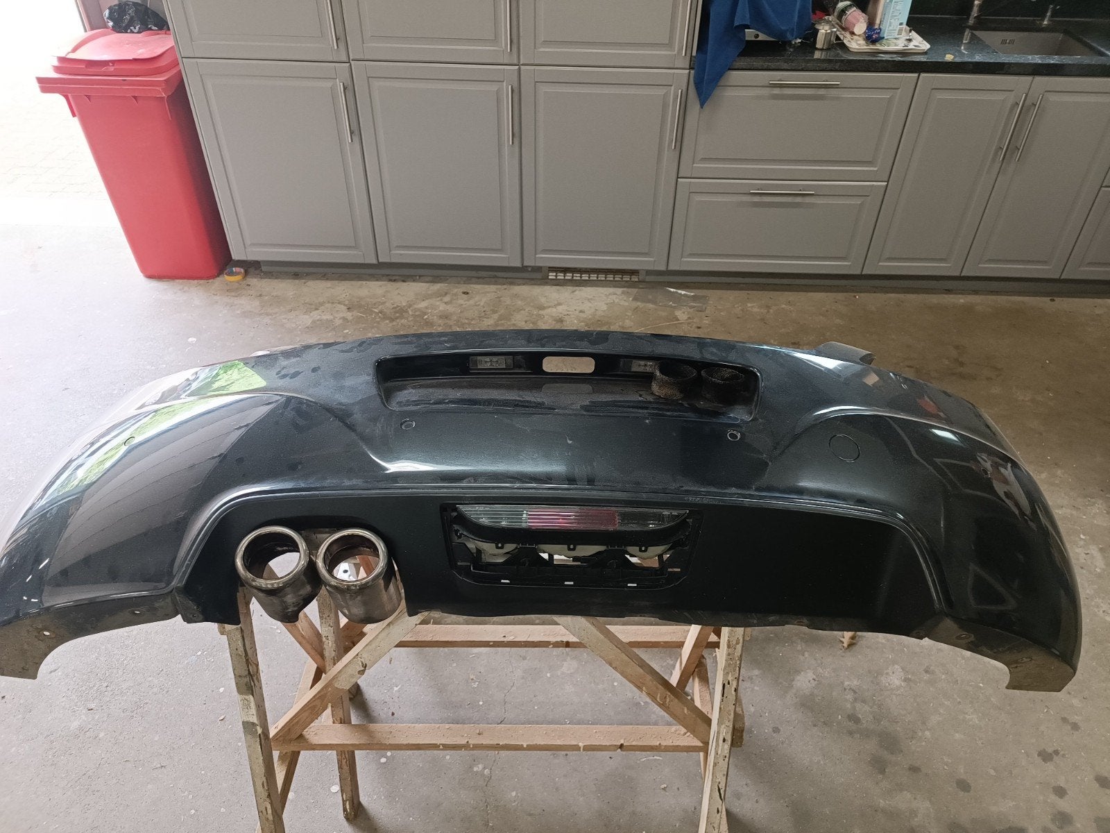 Peugeot RCZ Achterbumper Zwart Metallic met PDC Sensoren, Gebruikt, Ophalen of Verzenden, Achter, Bumper