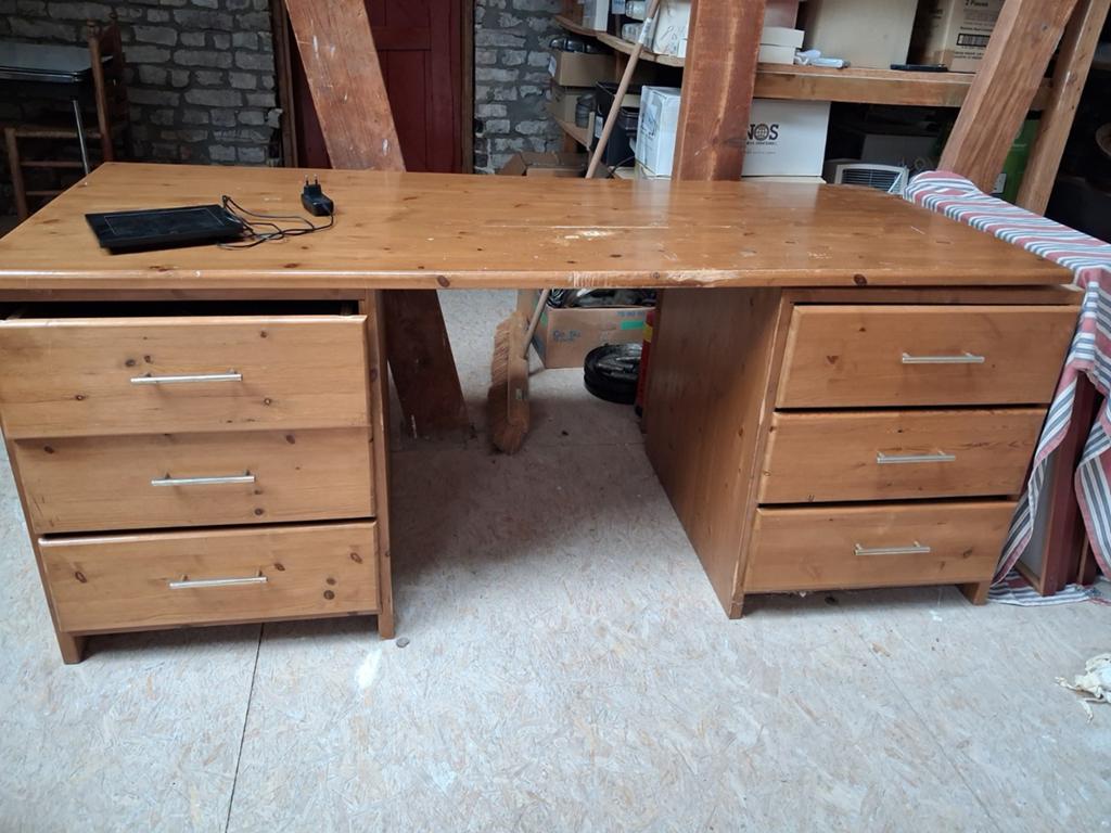 Bureau, Huis en Inrichting, Ophalen, Gebruikt, 184 cm, 78 cm