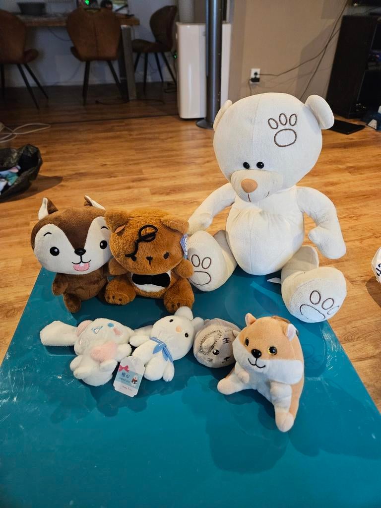 7 ongebruikte knuffels, diverse dieren, Ophalen of Verzenden, Nieuw, Beer