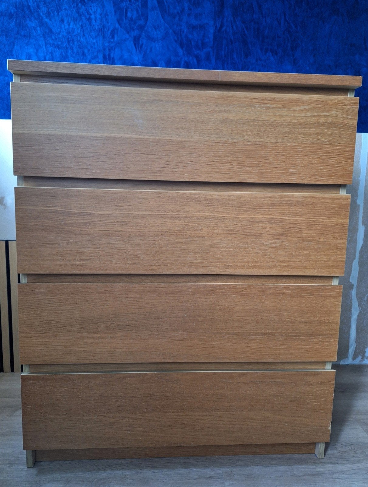 IKEA MALM Ladekast – 4 Lades – Eikenfineer, 3 of 4 laden, Ophalen, Gebruikt