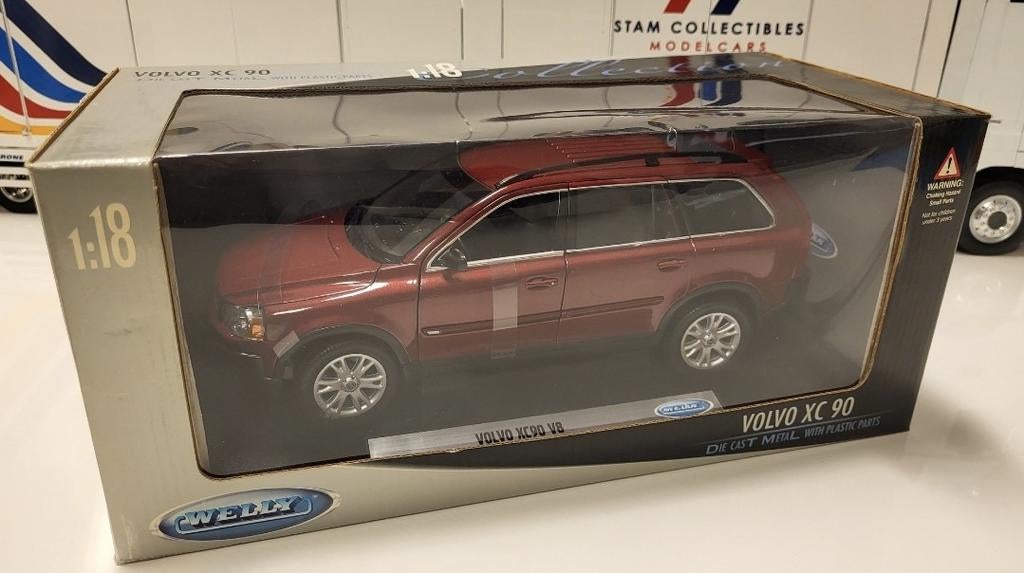 Welly Volvo XC90 V8 Red Metallic, Auto, Ophalen of Verzenden, Zo goed als nieuw, Welly