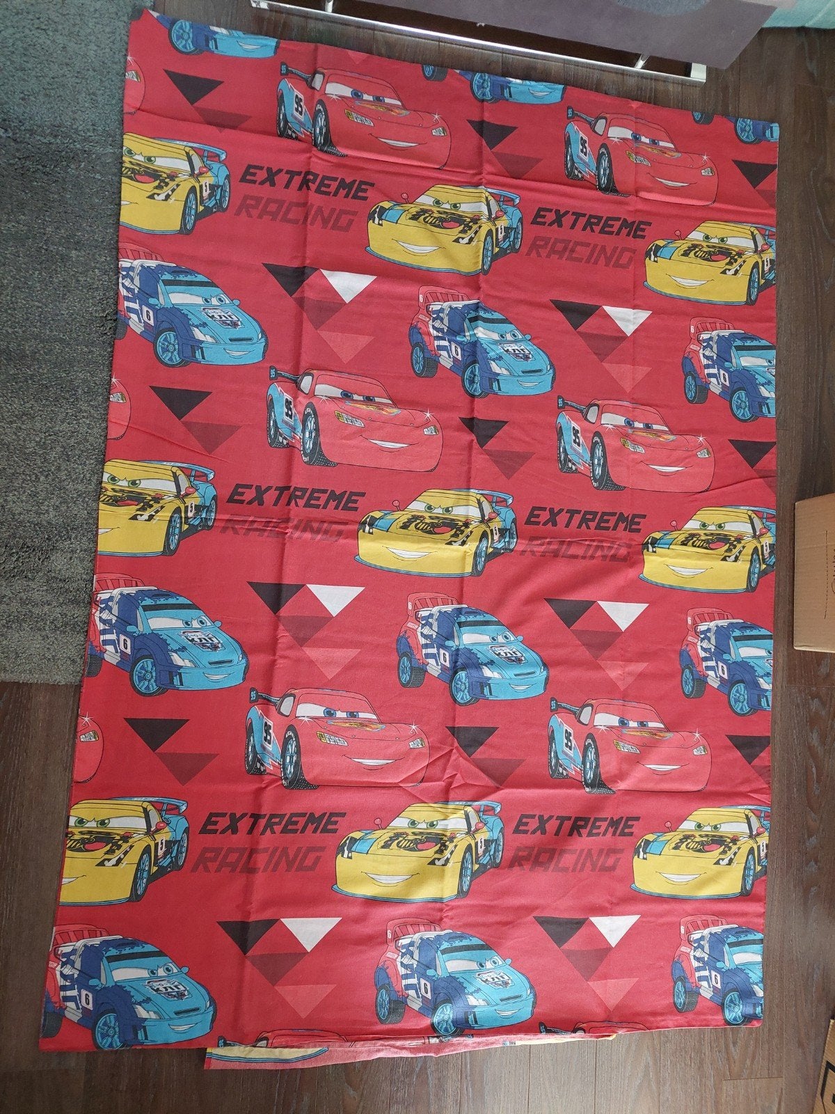 disney Cars Dekbekbedovertrek Bliksem McQueen Raoul en Jeff, Overige merken, Dubbelzijdig, Zo goed als nieuw, Rood