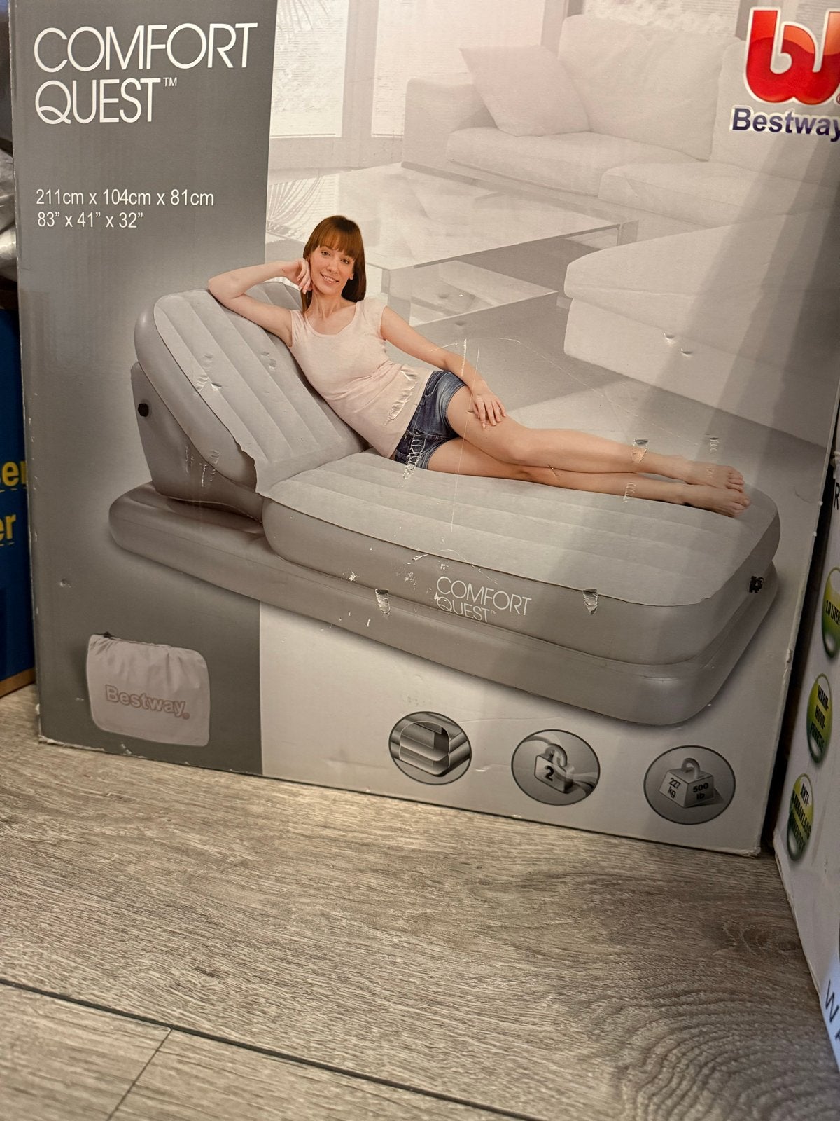 Bestway Comfort Quest Luchtbed met verstelbare rugleuning, Caravans en Kamperen, Ophalen of Verzenden, Nieuw, 1-persoons