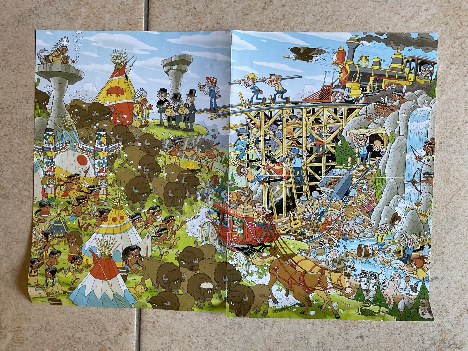 Jumbo Puzzel 950 stukjes "The Wild West" - Nieuwstaat, Ophalen of Verzenden, 500 t/m 1500 stukjes, Nieuw, Legpuzzel