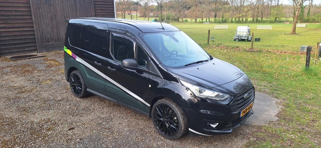 Ford Transit Connect L1 1.5 Tdci HP 120pk 2020 Zwart, Auto's, Bestelauto's, Particulier, ABS, Achteruitrijcamera, Airbags, Airconditioning