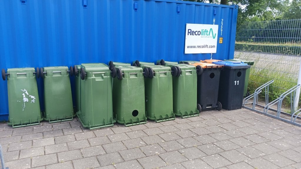 ballencontainers, Ophalen, Gebruikt