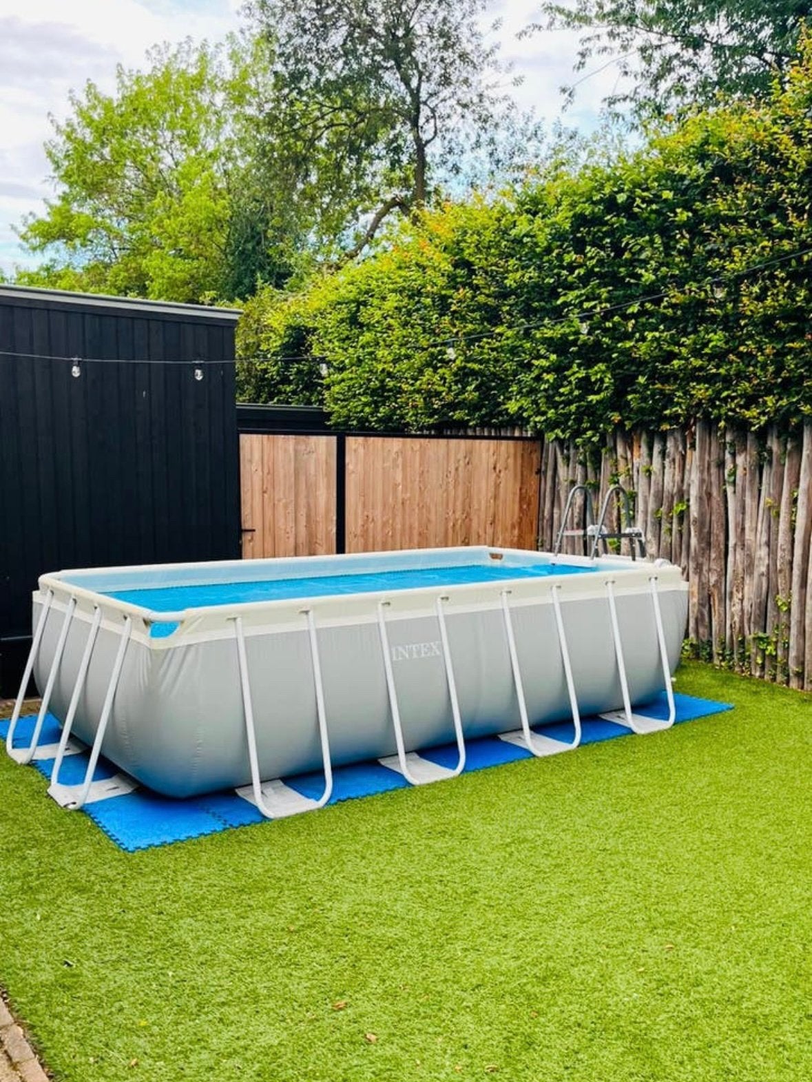Intex zwembad 4x2x1 Zeer compleet, Ophalen, 80 tot 120 cm, 300 cm of meer, Zo goed als nieuw