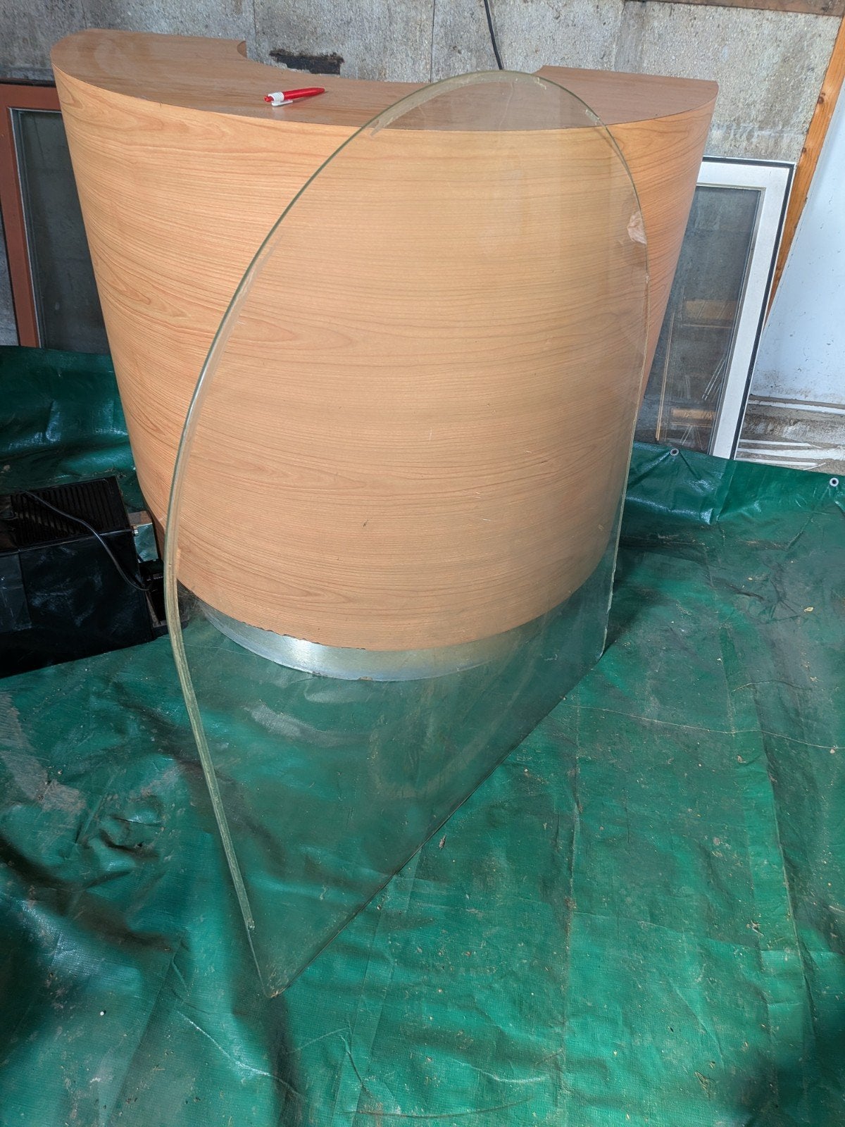Glasplaat voor onder houtkachel e.d., Huis en Inrichting, Ophalen, Gebruikt, Hout, Houtkachel