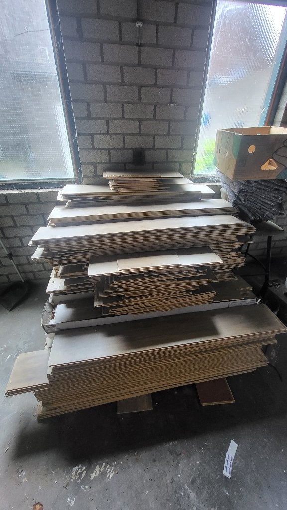 laminaat, Doe-het-zelf en Verbouw, Ophalen, Gebruikt, 50 tot 150 cm, 10 m² of meer