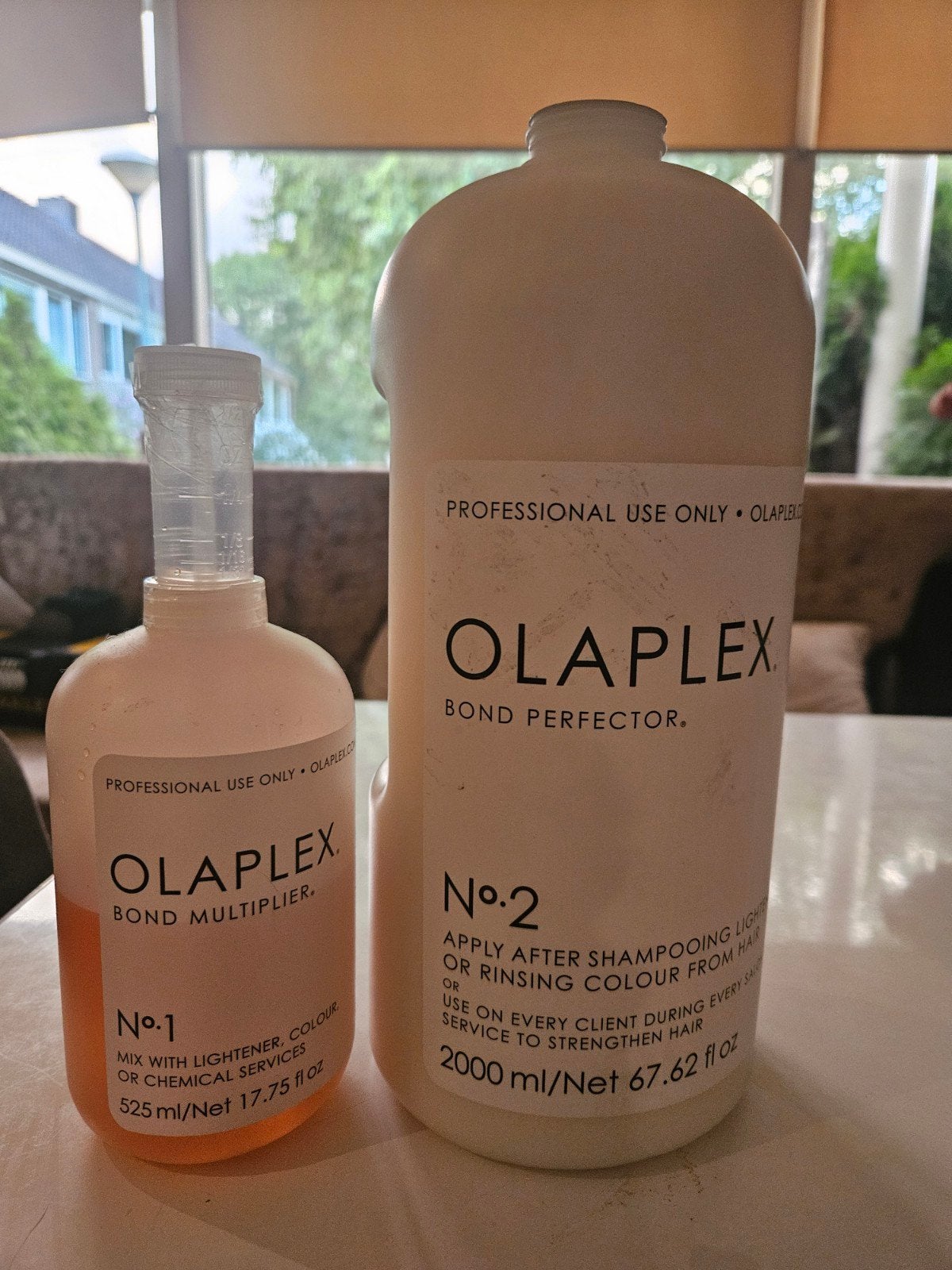 Olaplex No.1 300ml & No.2 2000ml, Ophalen of Verzenden, Nieuw, Haarverzorger of -hersteller